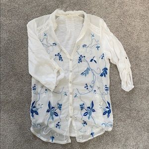 Embroidered Boho Top